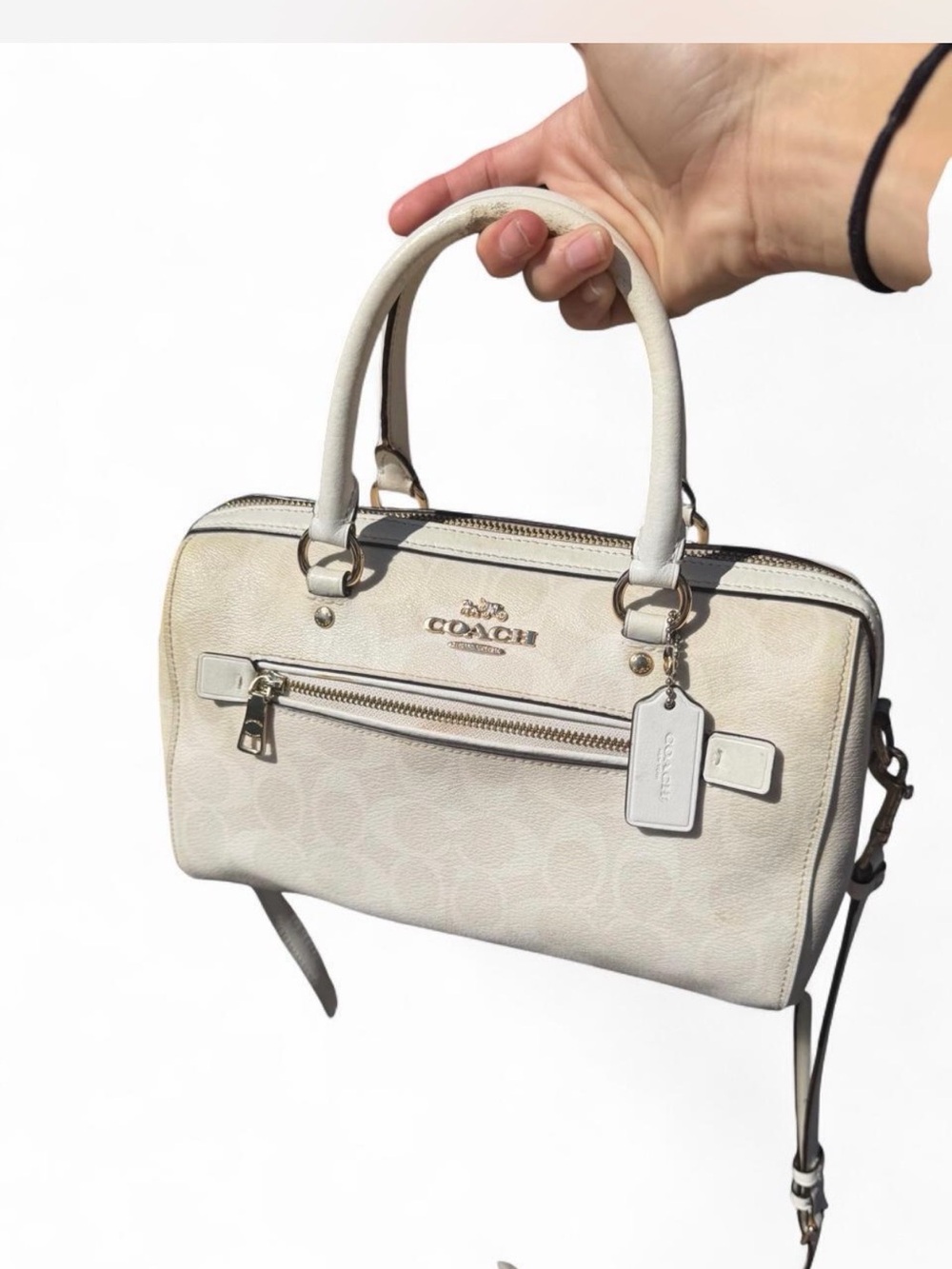Chalk/White Coach Rowan Satchel